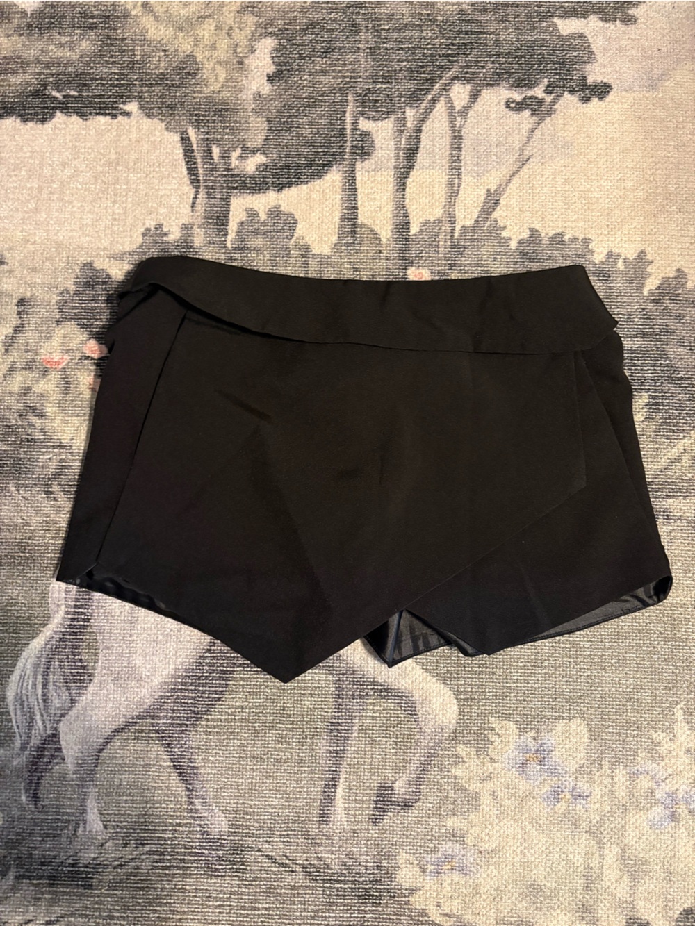 Forever 21 Black Draped Faux-Wrap Women's Shorts
